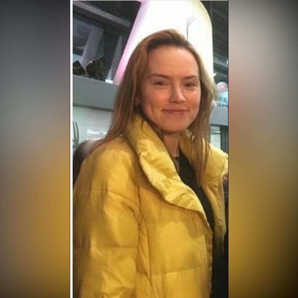 Topshop Yellow Puffer Jacket as seen on Daisy Ridley